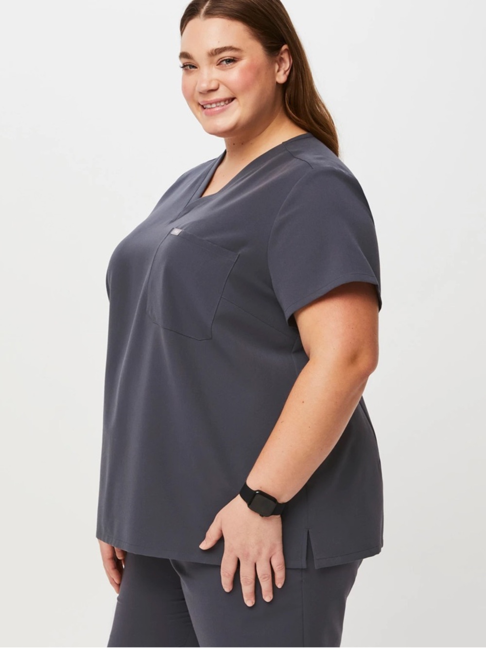 Figs Catarina One-Pocket Scrub Top Charcoal Women’s 3XL NWT NIB - Picture 2 of 6